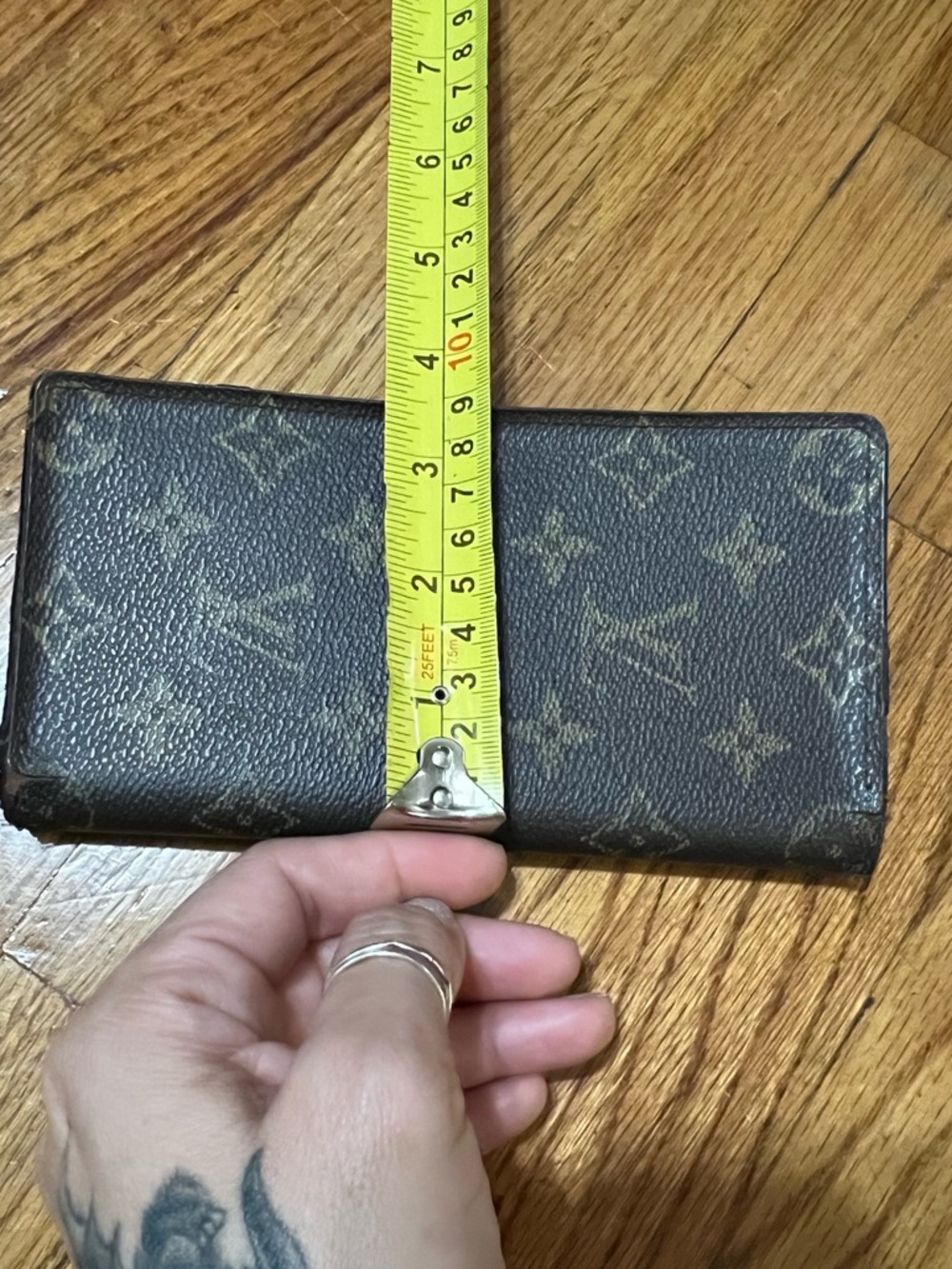 Vintage Louis Vuitton Brown Monogram check book wallet and mini papillon 1980’s - Picture 11 of 16